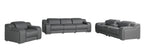 1116 Divanitalia 7-Piece Modular Power Reclining Sofa, Loveseat & Chair Set in Top Grain Italian Leather with 6 Power Recliners & Power Headrests - Dark Grey - SKU 1116-DK_GREY-7.6-HT-3PC - view 3