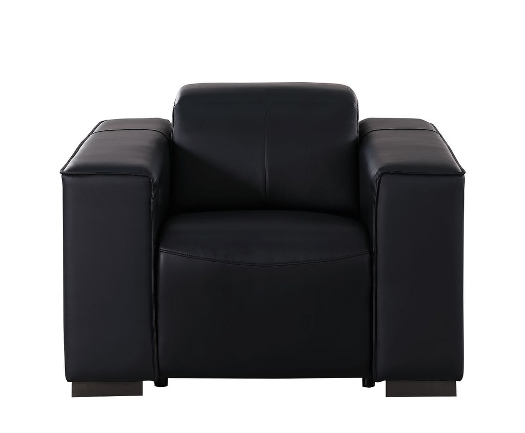 1208 Modular Leather Set with 5 Power Recliners & Power Headrests - Black - SKU 1208-BLACK-7.5-HT-3PC - view 9