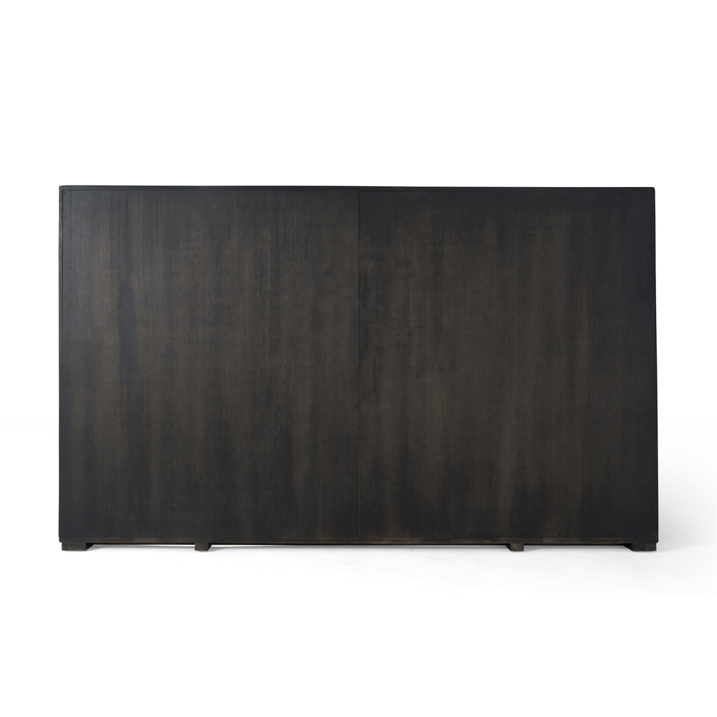 Fields - Modern Black Acacia Bed - Modern Black Acacia Bed
