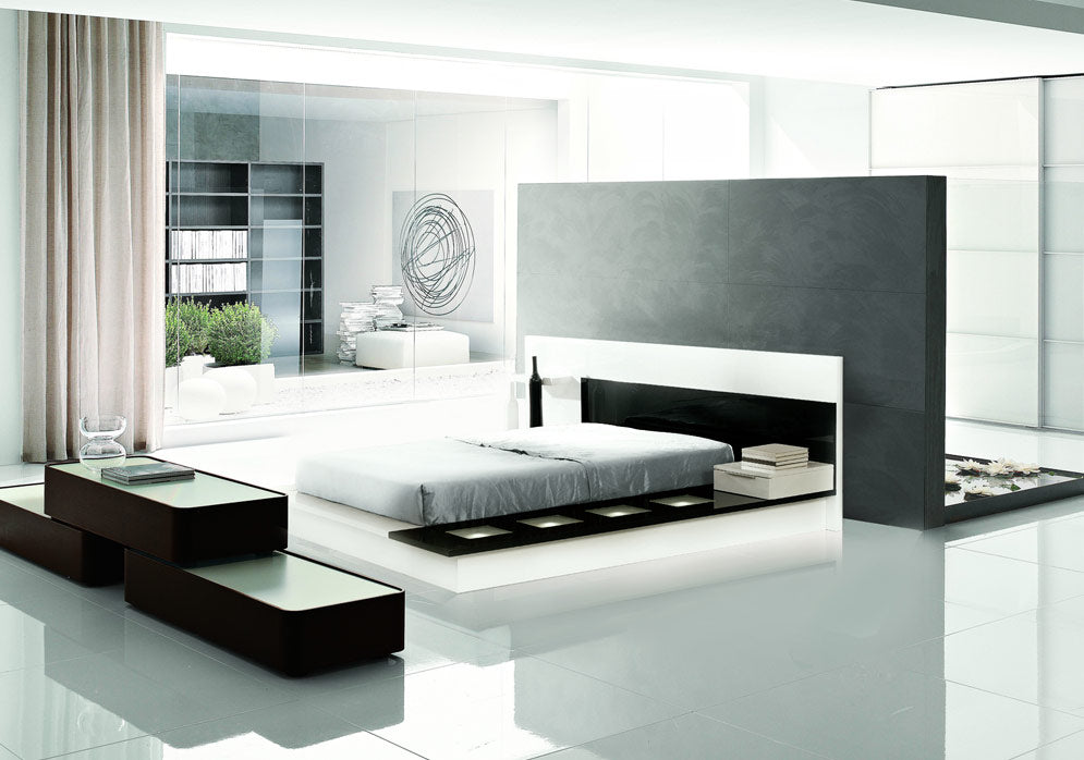 Eastern King Impera Modern - Contemporary lacquer platform bed - Contemporary lacquer platform bed