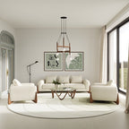 Lassen - Modern Glass & Walnut Coffee Table