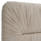 Florence - Modern Beige Velvet + Leatherette Bedroom Set - Modern Beige Velvet + Leatherette Bedroom Set