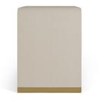 Florence - Modern Beige Leatherette + Gold Nightstand