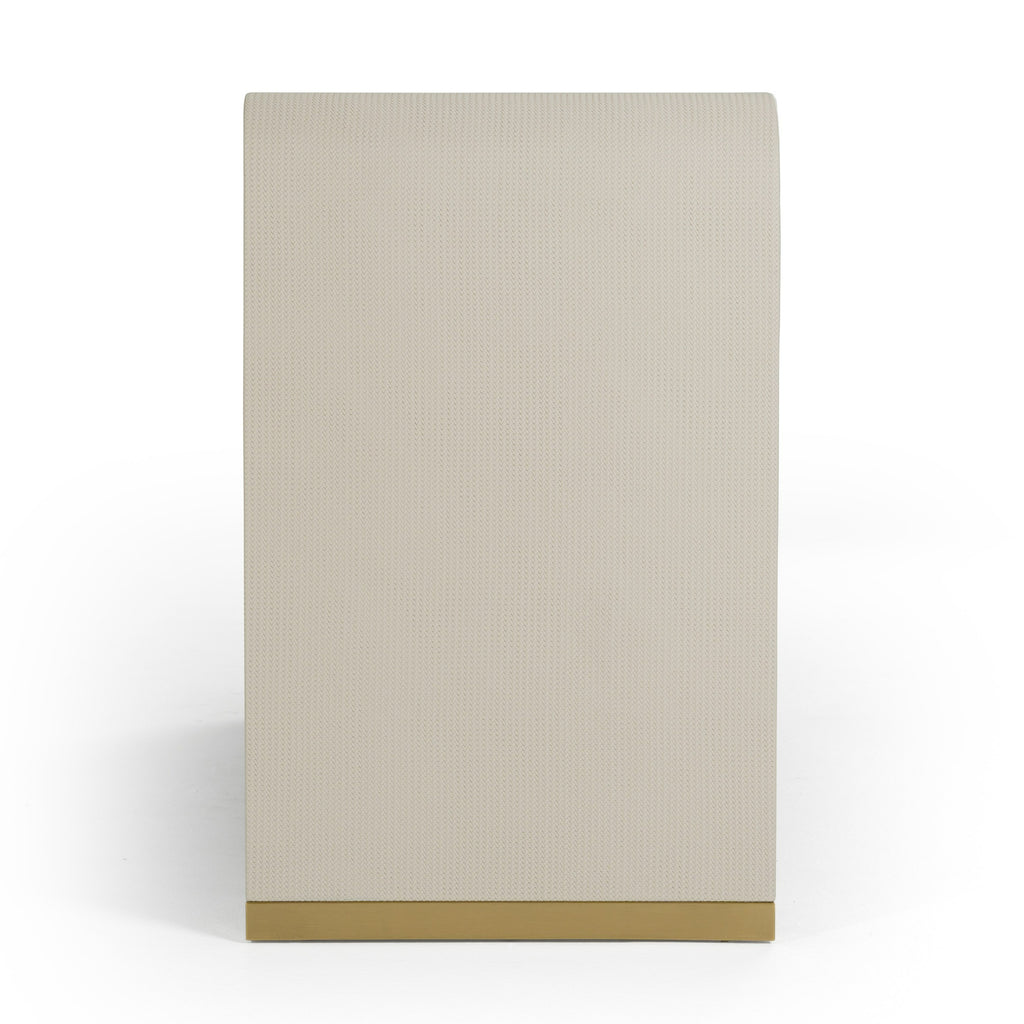 Florence - Modern Beige Leatherette + Gold Dresser