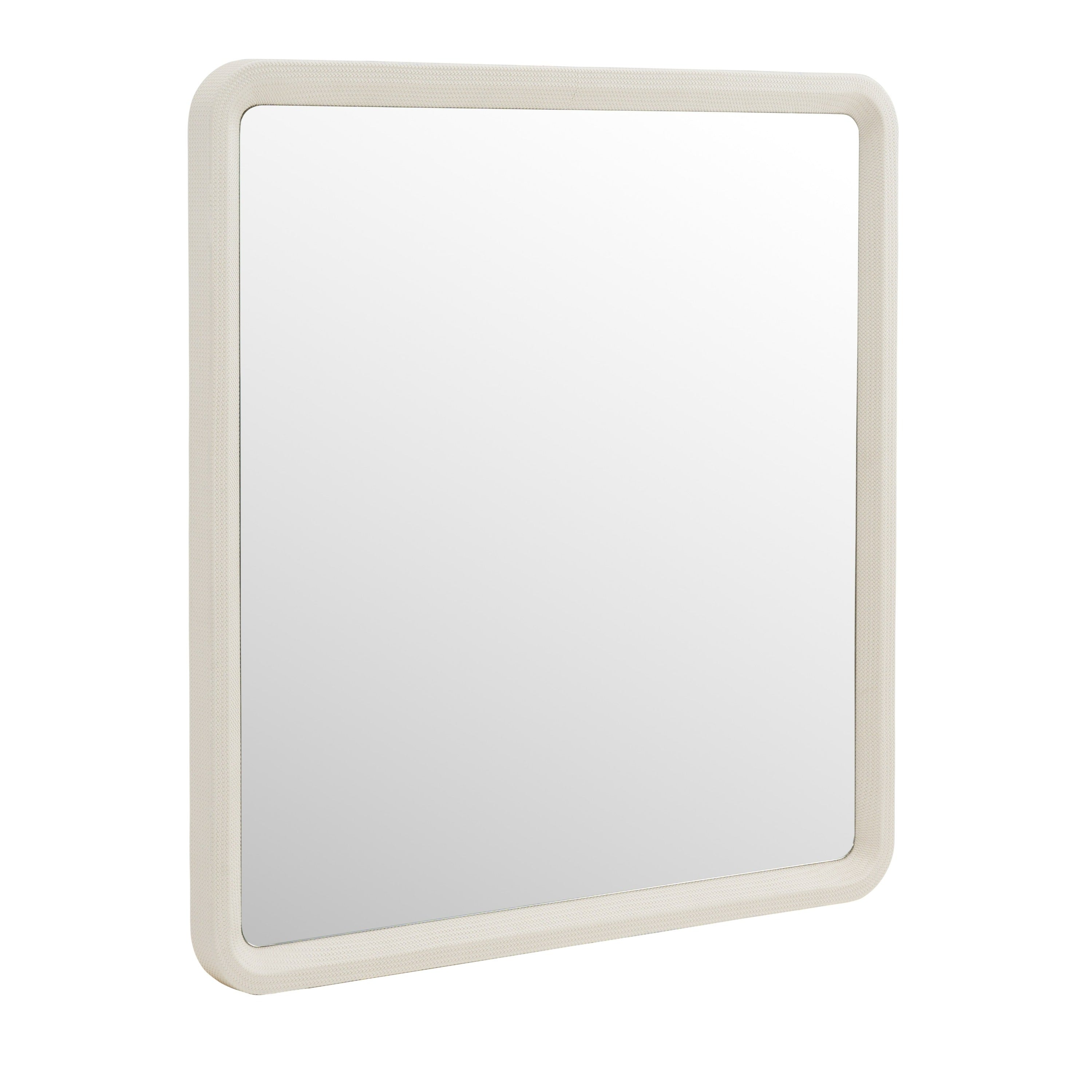 Florence - Modern Beige Leatherette Mirror
