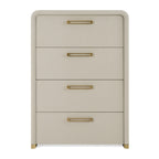 Florence - Modern Beige Leatherette + Gold Chest