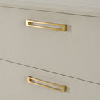 Florence - Modern Beige Leatherette + Gold Chest