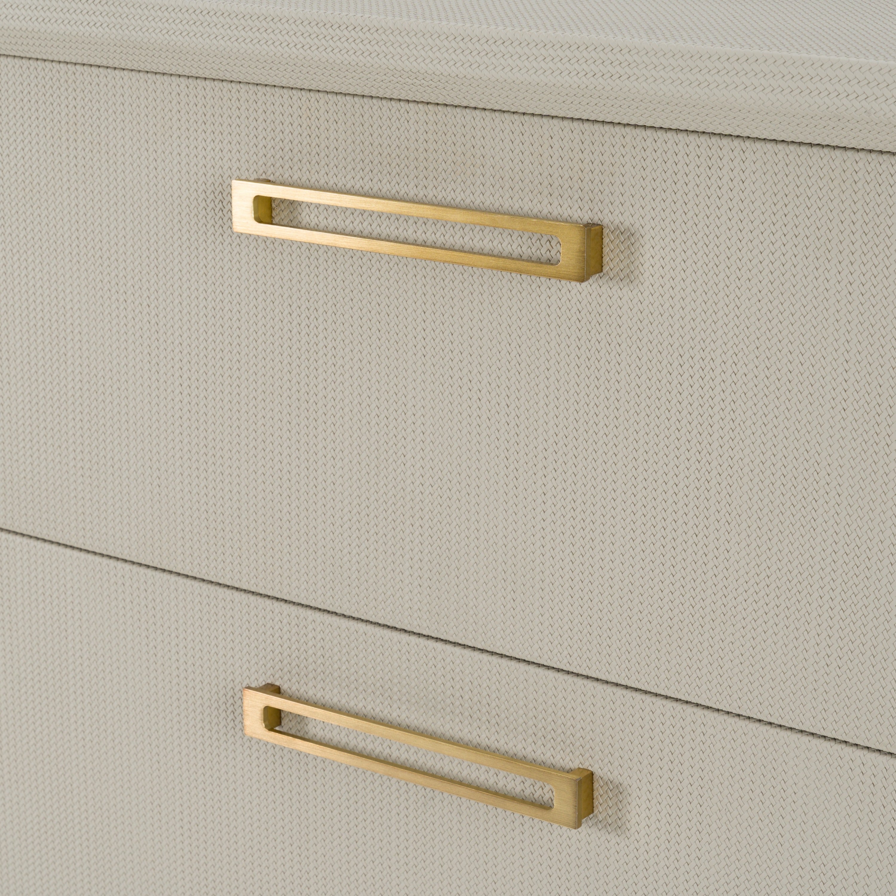Florence - Modern Beige Leatherette + Gold Chest