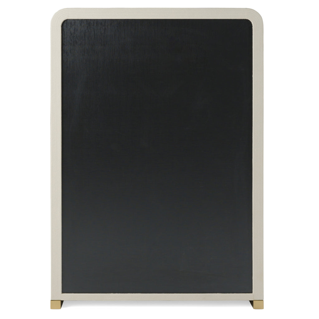 Florence - Modern Beige Leatherette + Gold Chest