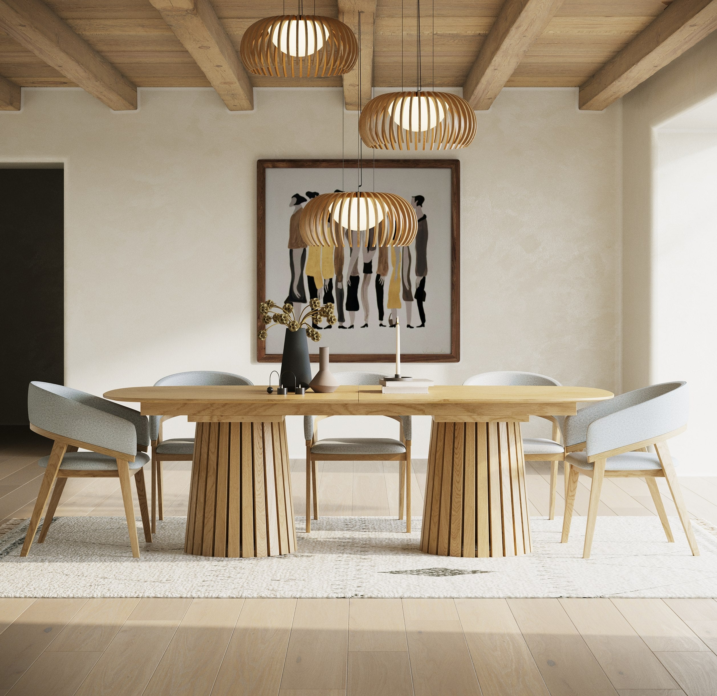 Truman - Mid-Century Modern Extendable Dining Table