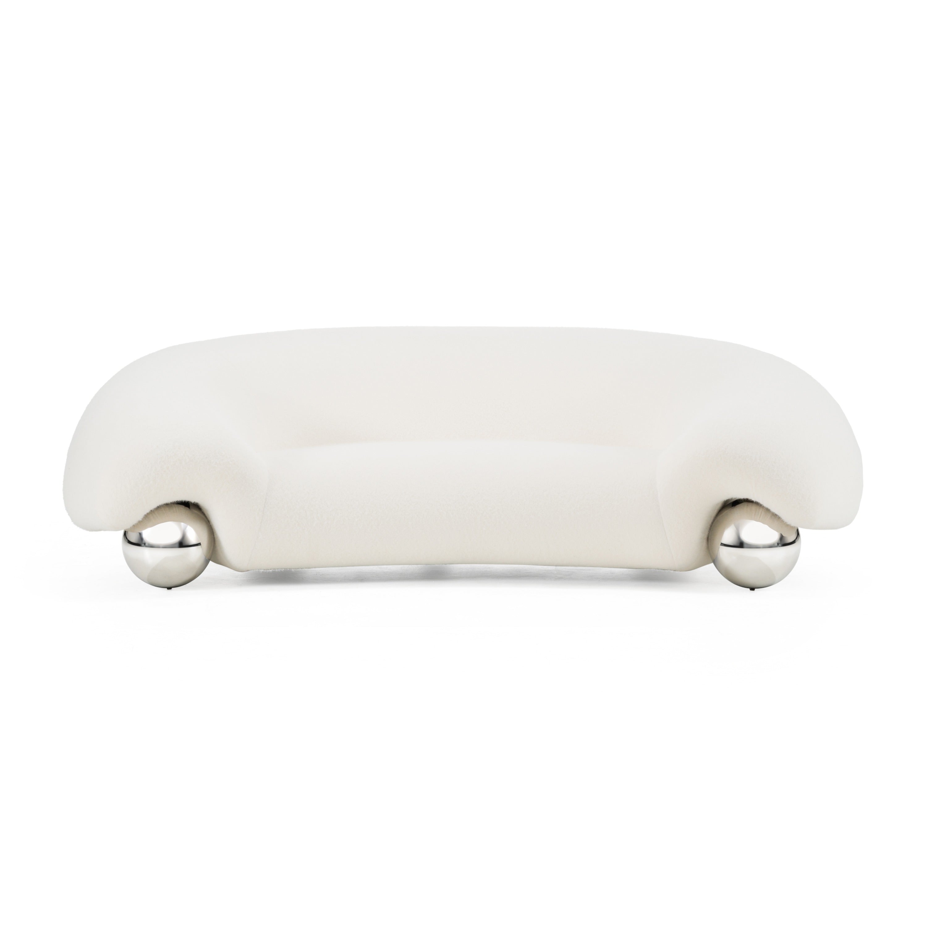 Divani Casa Fortune - Contemporary White Fabric Sofa