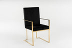 Fowler - Modern Black Velvet Dining Chair