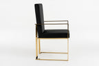 Fowler - Modern Black Velvet Dining Chair