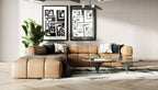Everest - Modern Brown Leather Ottoman