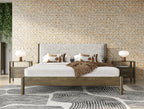 Carolina - Modern Grey Fabric + Wenge Bedroom Set - Modern Grey Fabric + Wenge Bedroom Set