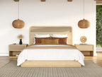 Eastern King Gavin - Modern Natural Ash + Rattan Bed - Modern Natural Ash + Rattan Bed