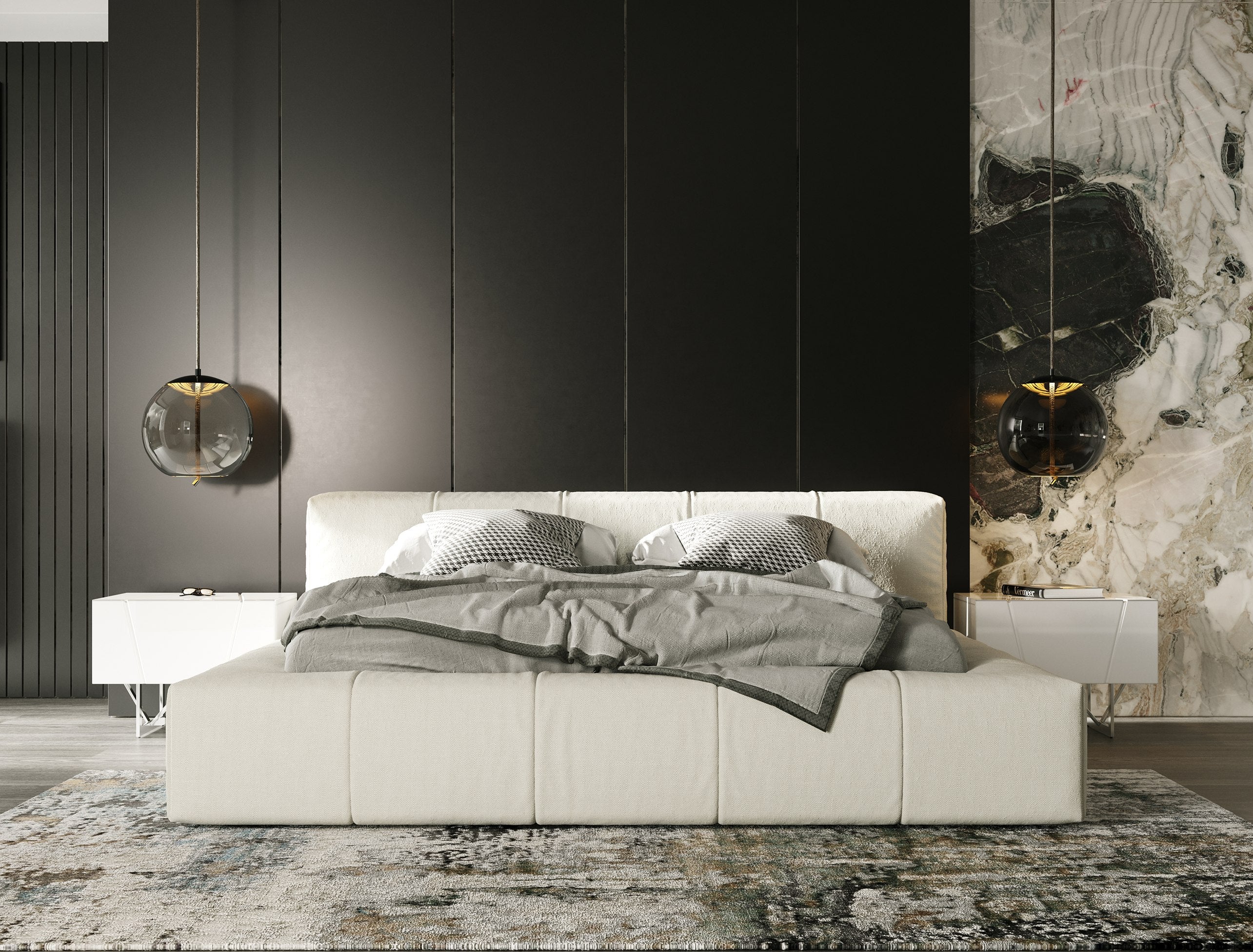 Lamont - Modern Fabric Bed - Modern Fabric Bed