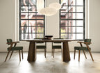 Sacks - Mid-Century Modern Herringbone Walnut Dining Table