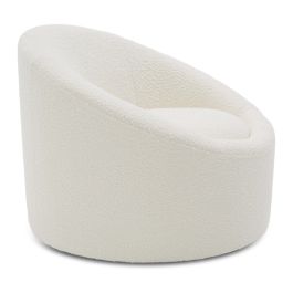 Frontier - Glam White Fabric Accent Chair