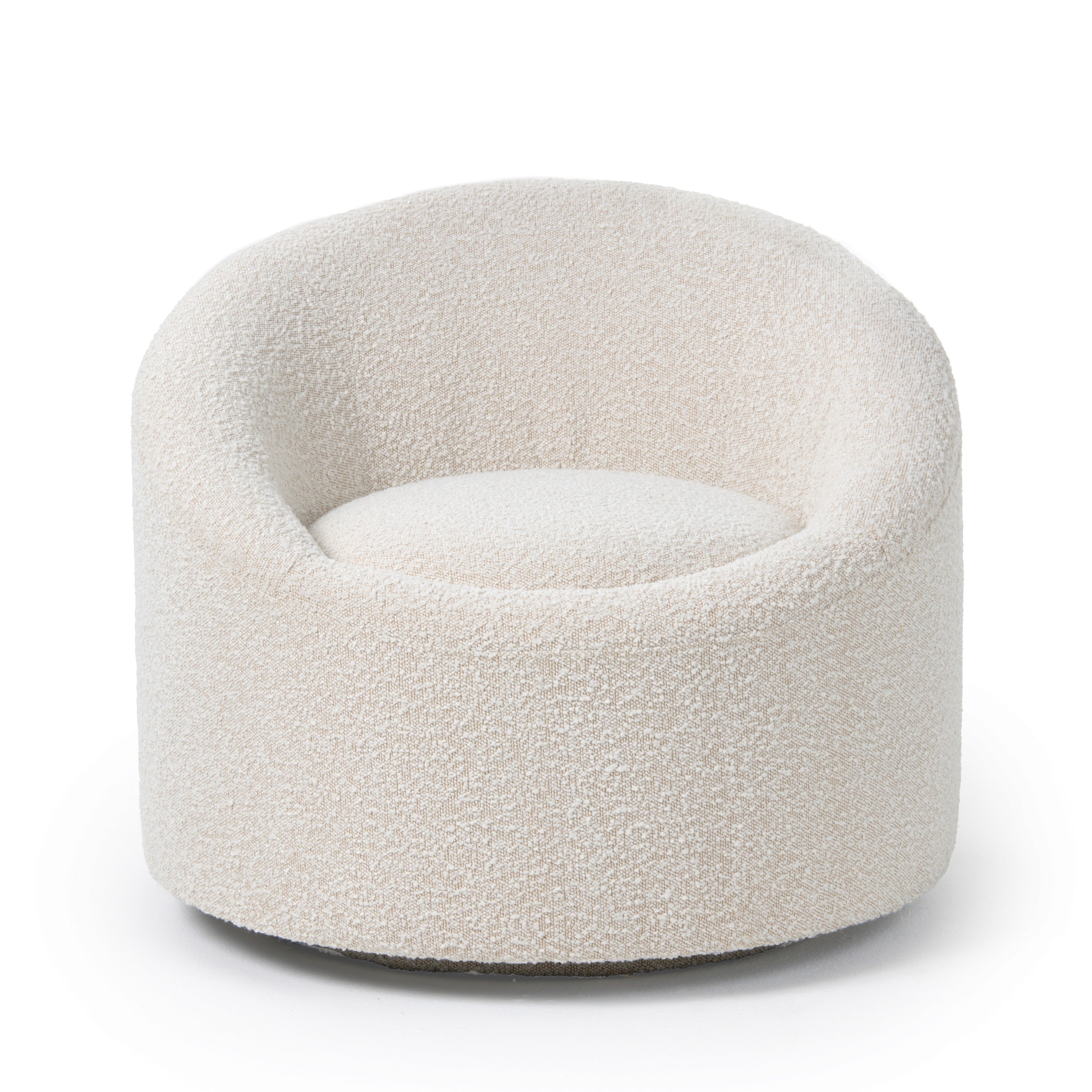 Modrest Frontier - Glam Beige Fabric Accent Chair