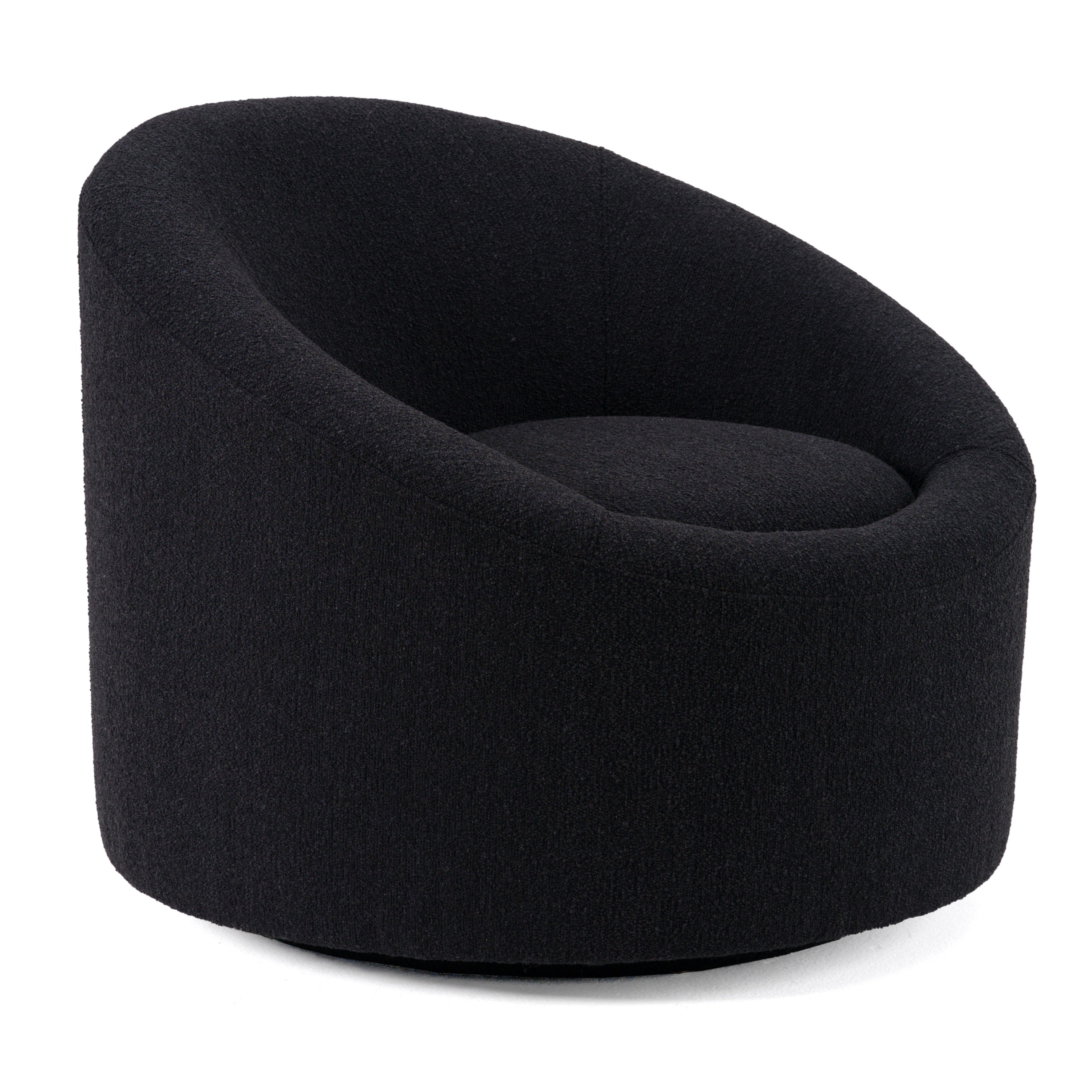 Modrest Frontier - Glam Black Fabric Accent Chair