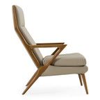 Fulton - Modern Beige Lounge Chair & Ottoman