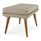 Fulton - Modern Beige Lounge Chair & Ottoman