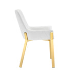 Ganon - Modern White & Gold Dining Chair