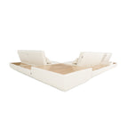 Garfield - Modern Off-White Leather 7-Piece Modular Sectional Sofa