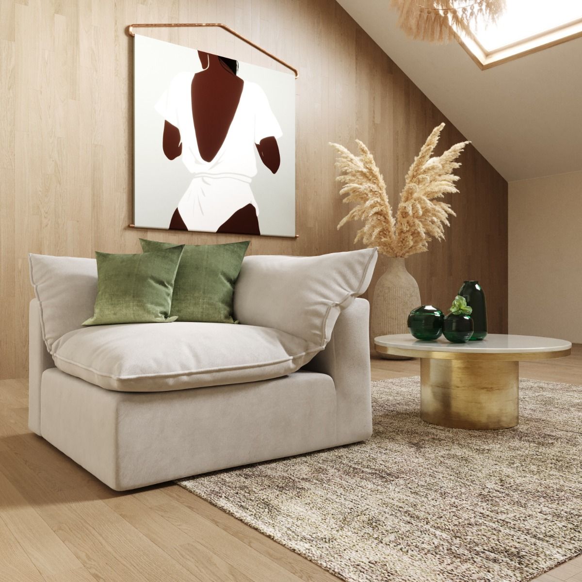 Divani Casa Garman - Modern Light Grey Corner