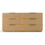 Gavin - Modern Natural Ash + Rattan Dresser