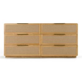 Gavin - Modern Natural Ash + Rattan Dresser