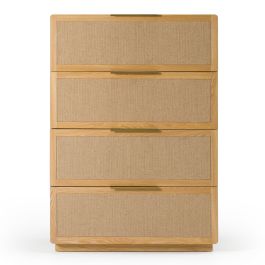 Gavin - Modern Natural Ash + Rattan Chest