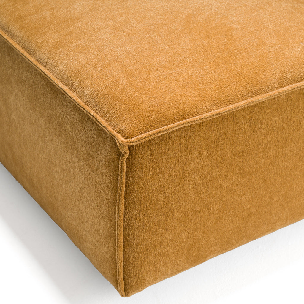 Gene - Modern Ochre Fabric Modular Corner Sectional Seat