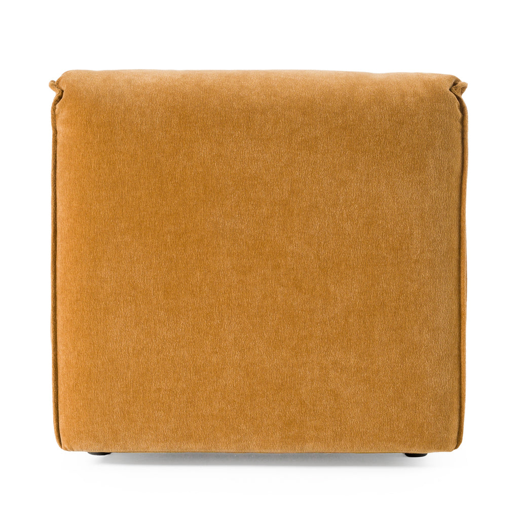 Gene - Modern Ochre Fabric Modular Armless Sectional Seat