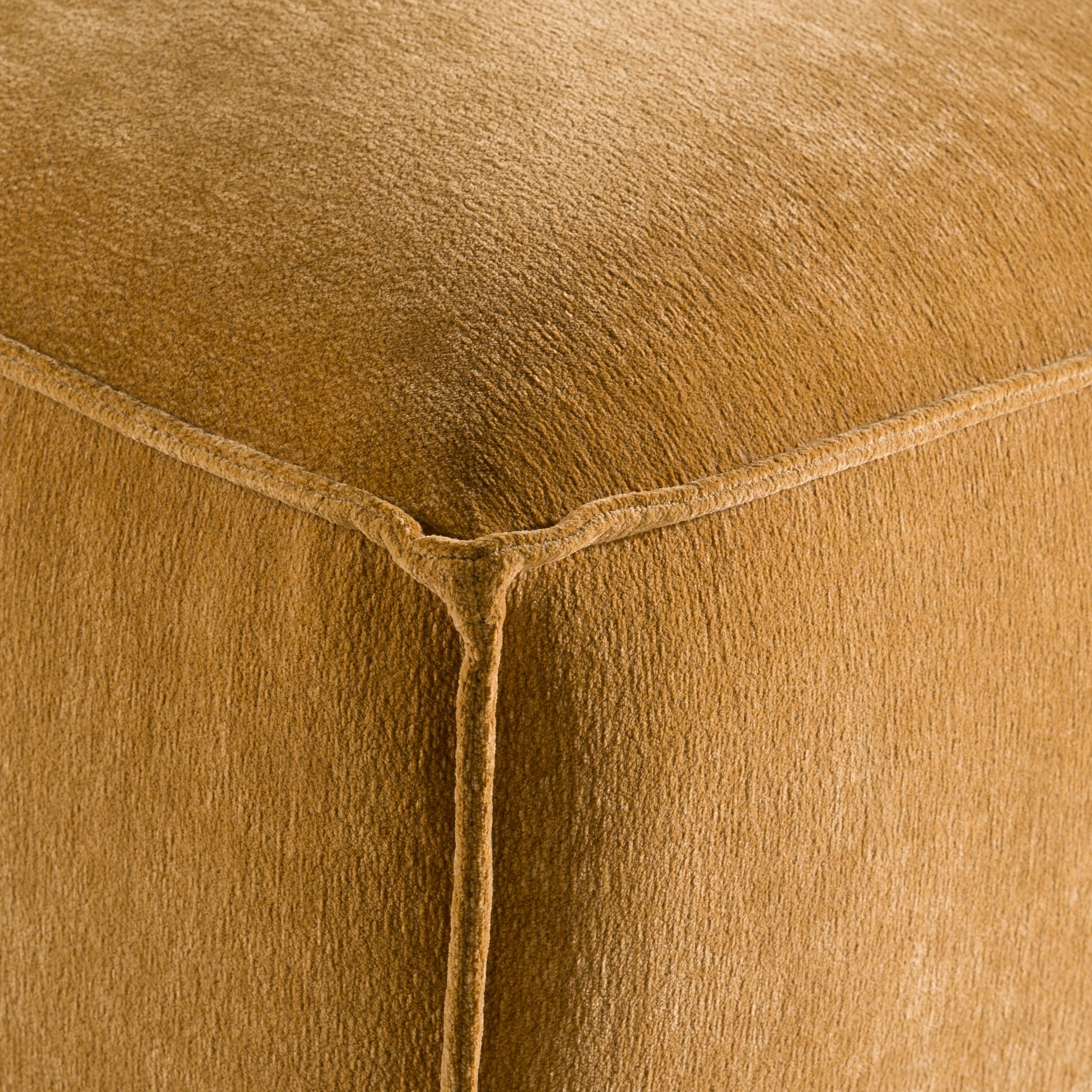 Gene - Modern Ochre Fabric Modular Ottoman