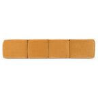 Gene - Modern Ochre Fabric 5-Piece Modular Sectional Sofa