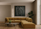 Gene - Modern Ochre Fabric Modular Ottoman