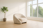 Gentle - Modern Beige Pattern Fabric Accent Chair