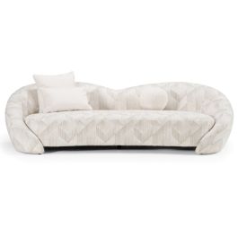 Gentle - Modern Beige Pattern Fabric Sofa