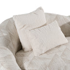 Gentle - Modern Beige Pattern Fabric Sofa