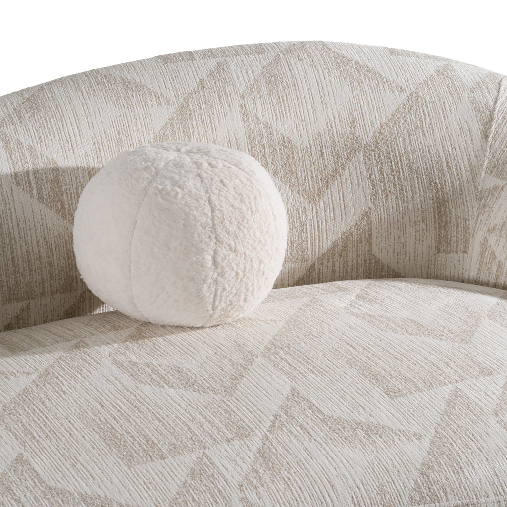 Gentle - Modern Beige Pattern Fabric Sofa
