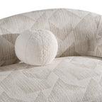 Gentle - Modern Beige Pattern Fabric Sofa
