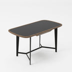 Girard - Modern Walnut & Black Glass Desk