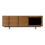 Glencoe - Modern Walnut & Grey Glass Buffet