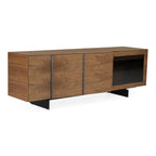 Glencoe - Modern Walnut & Grey Glass Buffet