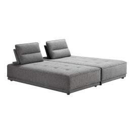 Glendale - Modern Grey Fabric Modular Sectional Sofa