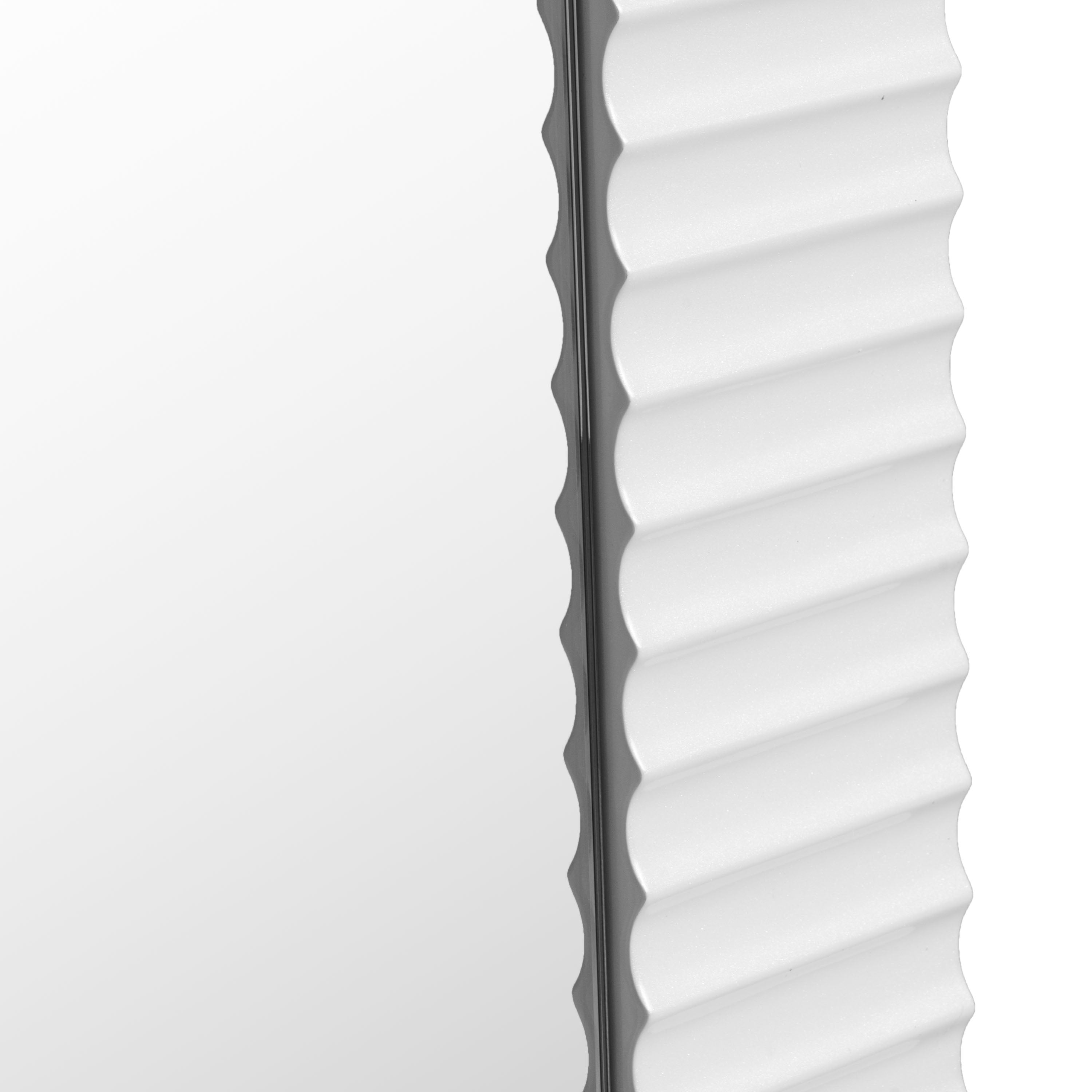 Glinda - Modern Pearl White Floor Mirror