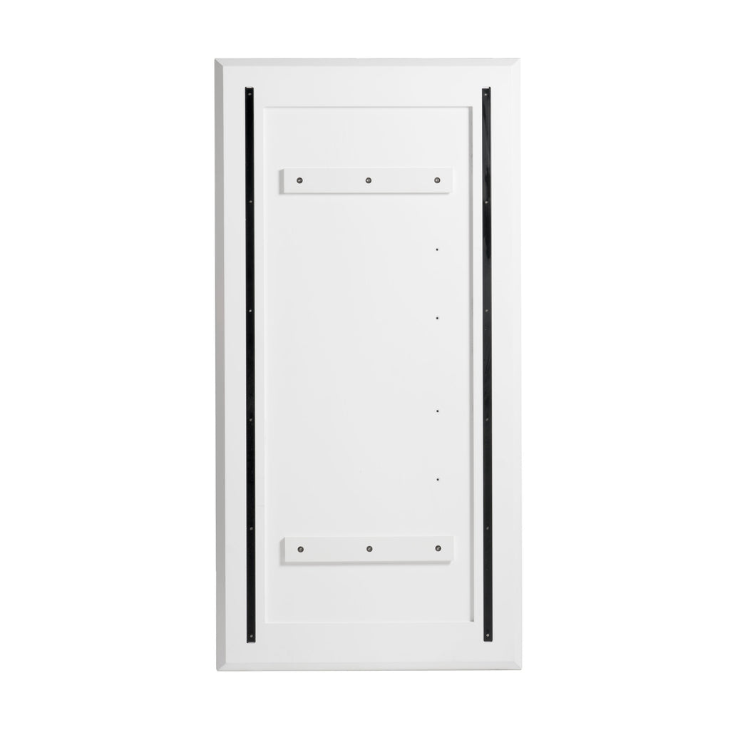 Glinda - Modern Pearl White Floor Mirror