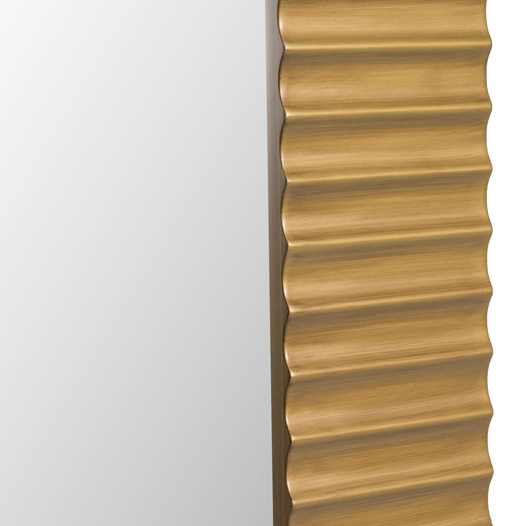 Glinda - Modern Brushed Brass Floor Mirror